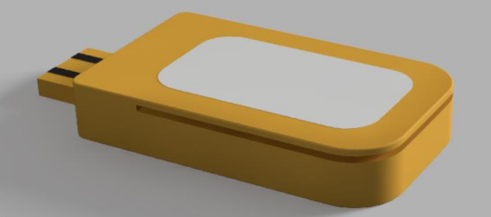 CAD render of another iteration of the wristband module